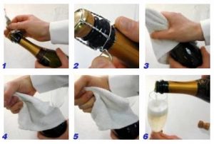 Как открыть шампанское по шагам