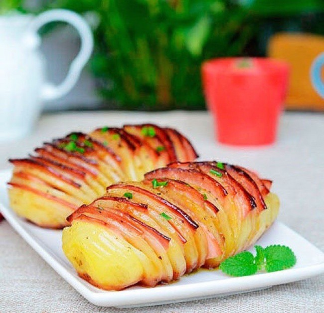 Картофельные ракушки или картошка гармошка