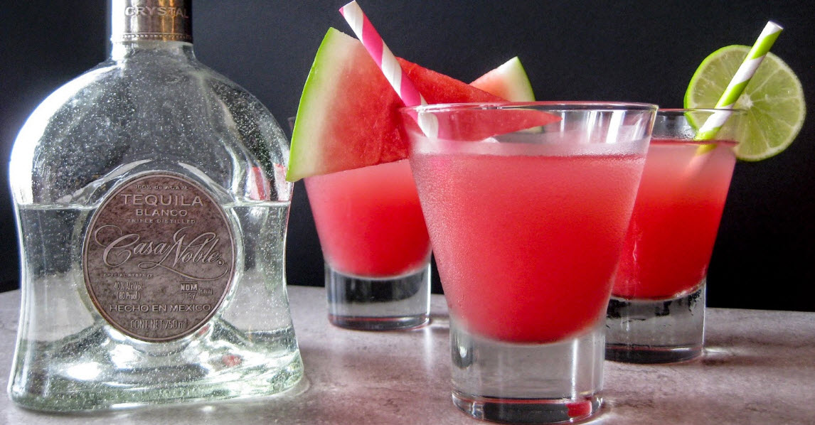 Коктейль Тайская арбузная Маргарита с базиликом (Cocktail Thai watermelon Margarita with Basil)