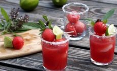 Коктейль Тайская арбузная Маргарита с базиликом (Cocktail Thai watermelon Margarita with Basil)