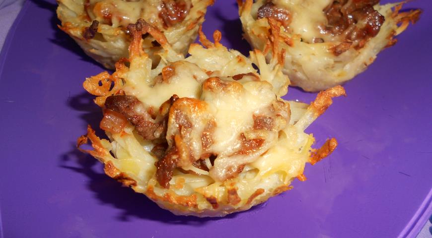 Корзинки с мясной начинкой