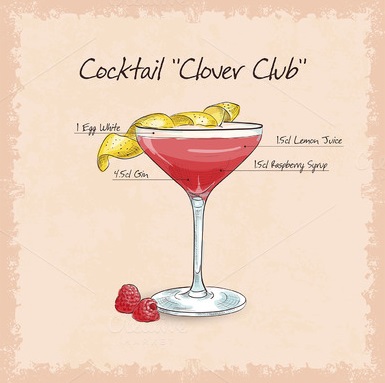 Коктейль Кловер Клаб (Clover Club)
