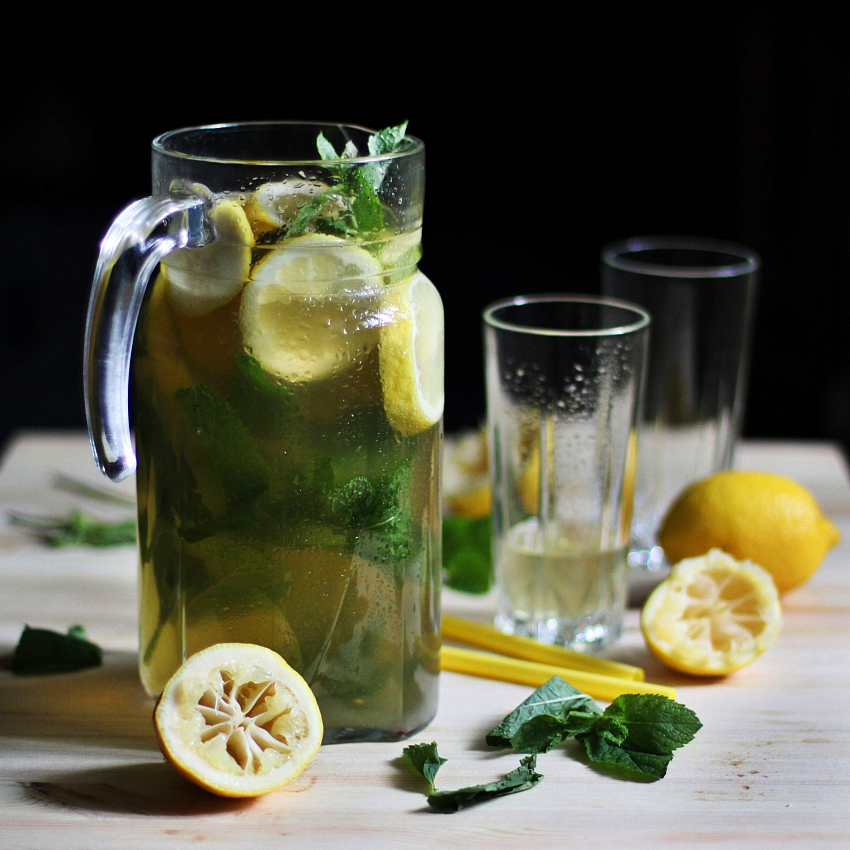 Лимонад из зелёного чая