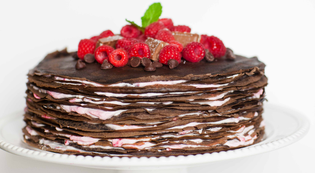 шоколадный блинный торт