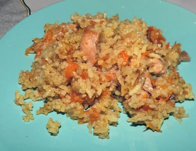 Плов из свинины в казане