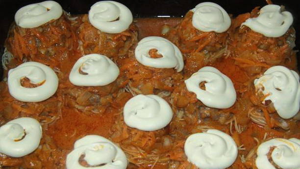 Гнезда из макарон с фаршем в духовке — 7 пошаговых рецептов