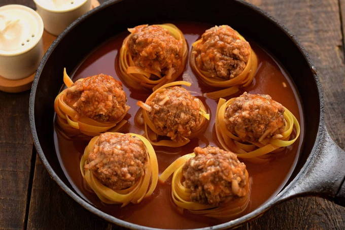 Гнезда из макарон с фаршем — 10 вкусных пошаговых рецептов