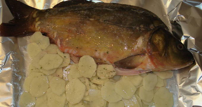Рыба в фольге в духовке
