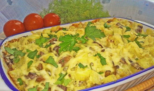 Тушеная картошка с грибами — 6 пошаговых рецептов приготовления